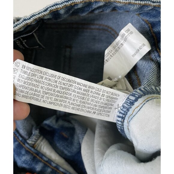 Forever 21 Skirt Women's Size Small Denim Jean Mini With Patches High Waisted - Picture 6 of 6